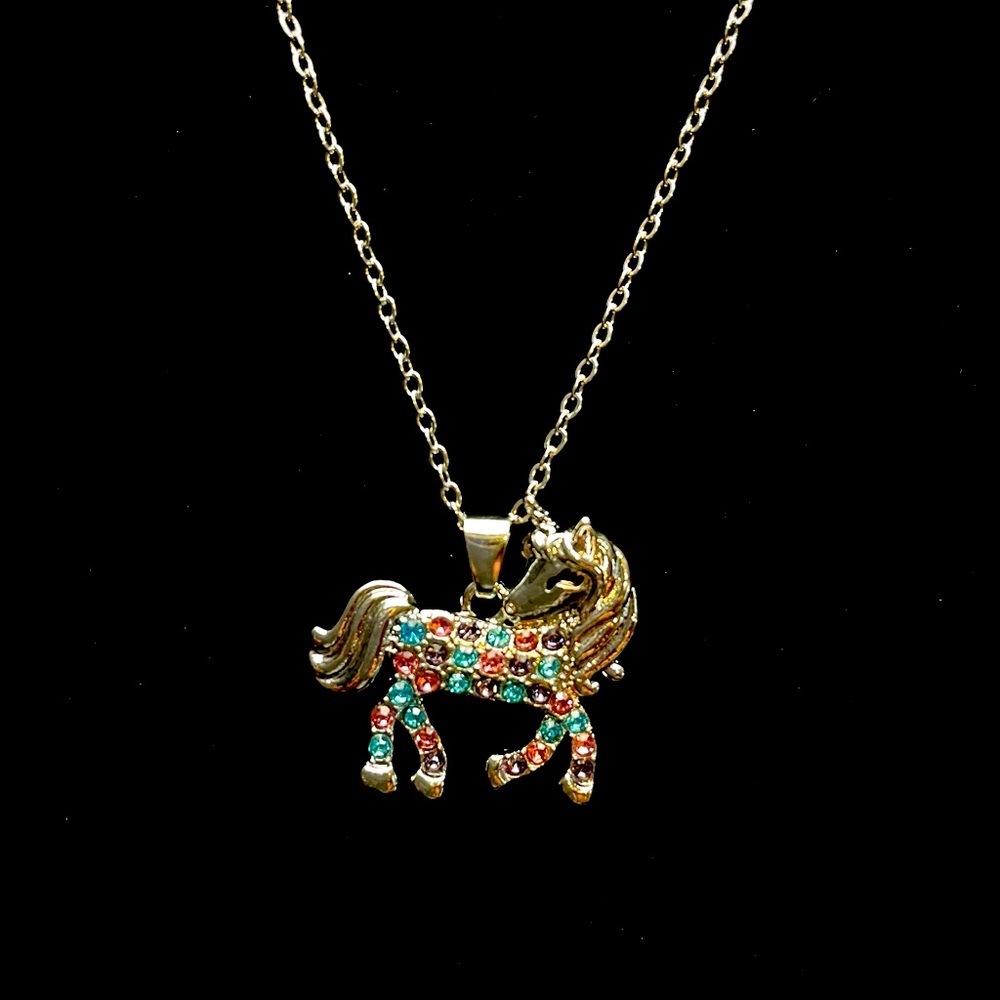 Sparkle Rhinestone Unicorn Necklace